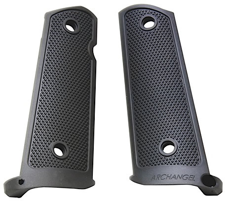 ProMag Archangel Government 1911 Aluminum Grip Panels w/Magazine Well Funnel, Black (AA108)