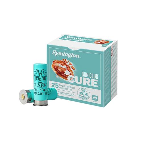 Remington Gun Club Cure Shotshells R20029, 12 Gauge, 2-3/4", 1 1/8 oz, 1145 fps, #8 Lead Shot, 25 Rds/box