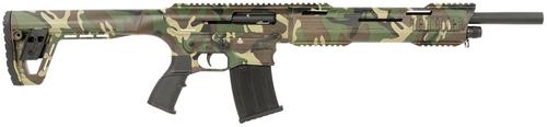Tisas TAR M81 Semi-Auto Shotgun 21000167, 18.50", 3" Chmbr, M81 Woodland Camo Adjustable Synthetic Stock, 5 Rds