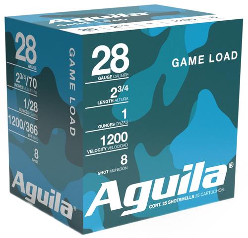 Aguila Birdshot Standard Velocity Shotshells 1CHB2838, 28 Gauge, 2-3/4", 1 oz, 1200 fps, #8 Lead , 25 Rds/box