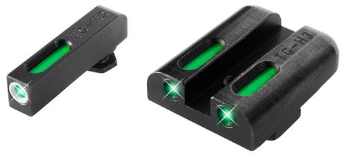 TruGlo TG13GL1A 3-Dot Tritium/Fiber Optic Sights, Green w/White Outline, for Glock Low 17,19,22,23,24,26,27,33,34,35,38,39