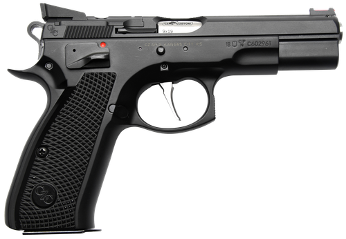 CZ-USA CZ 75 Shadow Optic Ready Pistol 91706, 9mm Luger, 4.60in, Black Checkered Aluminum, Black Polycoat Finish, 16 Rds