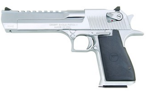 Magnum Research Desert Eagle Mark XIX Pistol DE357PC, 357 Magnum, 6.0in, Rubber Grips, Polished Chrome Finish, 9 Rds