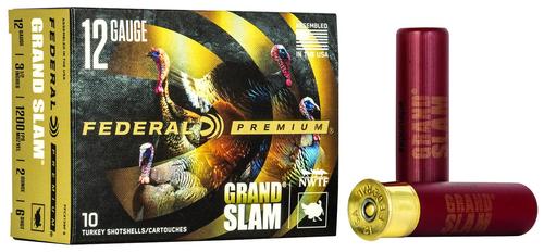 Federal Premium Grand Slam Turkey Shotshells PFCX139F6, 12 Gauge, 3-1/2", 2 oz, #6 Lead Shot, 10 Rds/bx