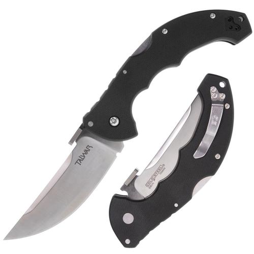 Cold Steel Talwar 4" Folding Knive, Straight Back, Plain Edge (21TTL)