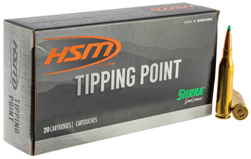 HSM Tipping Point Rifle Ammunition 30849N, 308 Win, Hornady SST, 165 gr, 20 Rd/Bx