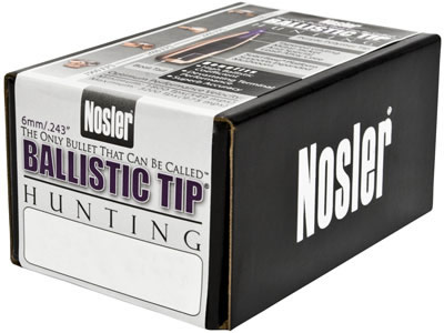 Nosler Spitzer Hunting Ballistic Tip 6MM Caliber 95 Grain 50/Box (24095), Not Loaded