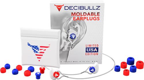 Decibullz Custom Molded Earplugs, USA Edition (PLG1-USA)