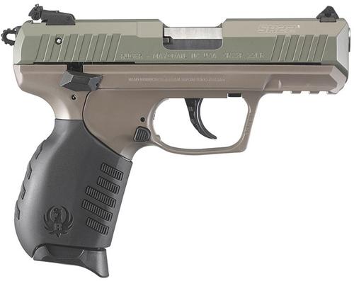 Ruger SR22 Pistol 3641, 22 Long Rifle, 3.5", Jungle Green/Elite Earth Finish, 10 Rds