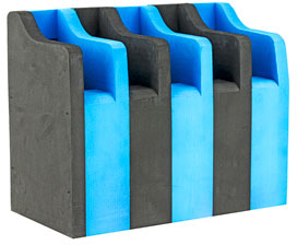 G-Outdoor Foam Pistol Cradle, 5 Pistols (GPS-F500CRN)