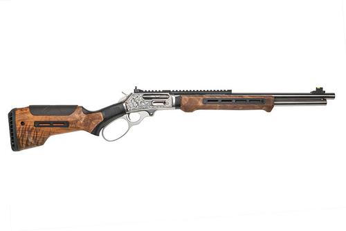 Custom & Collectible Marlin 1895 SBL "Defender" Lever Action Rifle, 19", 45-70 Gov, Stainless Engraved Reciever, Woox Bravado Grade 4 Wood Stock, 6+1