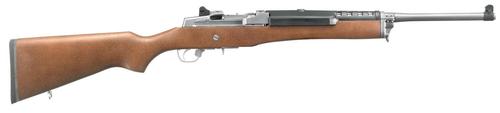 Ruger 5802 Mini-14 Ranch Semi-Auto Rifle 5802, 223 Remington/5.56 NATO, 18.5", Hardwood Stock, Stainless Steel Finish, 4 Rds