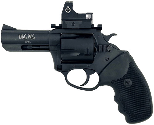 Charter Arms Mag Pug Revolver 13535, 357 Mag, 3", Black Rubber Grips, Black Finish, 5 Rds