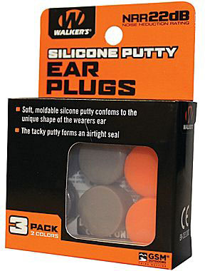 Walker Game Ear Silicon Putty Plugs, Orange/FDE (SILPLG-OFDE)
