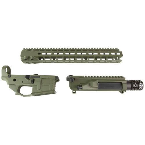 Radian Weapons Mod 1 Receiver Set + 14" Handguard W/ Raptor-SD Charging Handle, Olive Drab Green