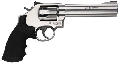 Smith & Wesson 617 Rimfire Revolver 160578, 22 LR, 6", Rubber Grip, Satin Stainless Finish, 10 Rd, Squre Butt
