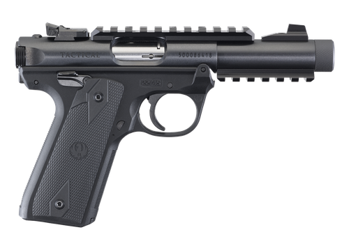 Ruger Mark IV Tactical Pistol 40149, 22 Long Rifle (LR), 4.4", Black Polymer Grips, Black Hard Coat Anodized Finish, 10 Rd