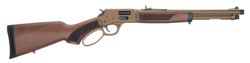Henry Explorer Carbine Side Gate Lever Action Rifle, 357 Mag/38 SPL, 16.5", Walnut Stock, Burnt Bronze Cerakote, Threaded, 7 Rds