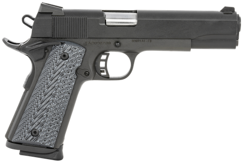 Taylors 1911 Tactical Pistol 230058, 9mm Luger, 5in, Black/Gray G10 Grips, Black Parkerized Finish, 8 Rds