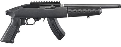 Ruger 22 Charger Takedown Pistol 4924, 22 Long Rifle, 10 in, A-2 Style Grips, Synthetic Stock, Black Matte Finish, 15 Rd