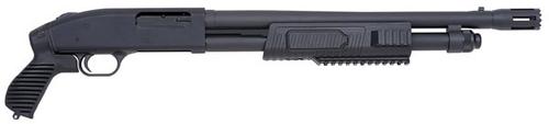 Mossberg Flex 500 Tactical Shotgun 50673, 12 Gauge, 18 in, 3 in Chmbr, Black Pistol Grip Stock, Matte Blue Finish