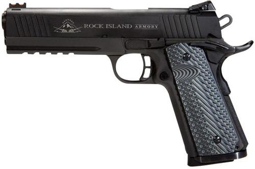Rock Island Armory VZ Grip Tactical 2011 Semi-Auto Pistol 51485, 45 ACP, 5 in, VZ Grips, Matte Black Finish,  8 Rd