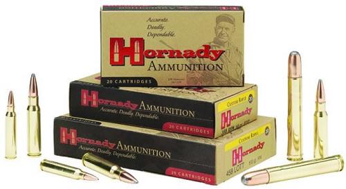 Hornady Dangerous Game Rifle Ammunition 8234, 376 Steyr, Spire Point (SP), 225 GR, 2600 fps, 20 Rd/bx