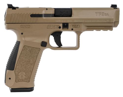 Canik TP9SA Mod.2 SAO Pistol HG4863DN, 9mm Luger, 4.46", Interchangeable Backstrap, FDE Finish, 18 Rds