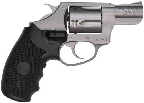 Charter Arms Undercover Revolver 73824, 38 Special, 2 in, Crimson Trace Laser Grips, Stainless Finish, 5 Rd