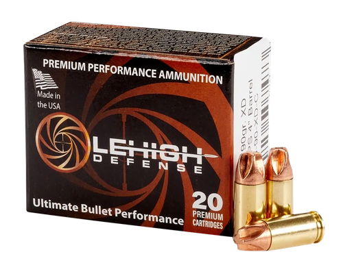 LeHigh Defense Xtreme Defense Pistol Ammunition LA990XDC, 9mm Luger, Lehigh Defense XD FMT, 90 gr, 1300 fps, 20 Rd/Bx