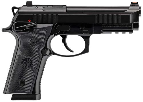 Beretta 92GTS Centurion Pistol J92XQFMSDA15, 9mm, 4.25", Optic Ready, Black Textured Grips, Black Cerakote Finish, 15 Rds