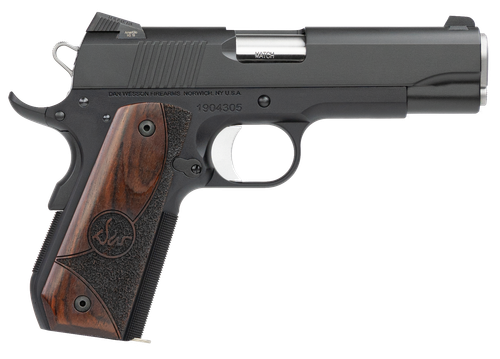 Dan Wesson Guardian Pistol 01829, 45 ACP, 4.25", Bobtail Frame, Wood Grips, Black Duty Finish, 8 Rds