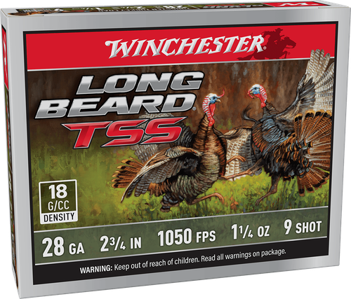 Winchester Long Beard TSS Shotshells LBTSS289, 28 Gauge, 2-3/4", 1 1/4 oz, 1050 fps, #9 shot, 5 Rds/box
