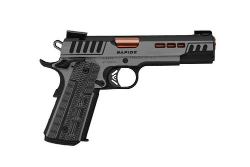 Kimber 3000431 Rapide Dusk Pistol - 9mm, 5 in Barrel, Black/Gray G10 Rapide Grip, Gray KimPro II Finish, 9 Rds