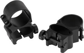Weaver Detachable See Thru Rings 49523, 1", Matte Black