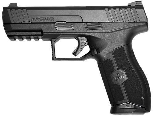 Israeli Weapon Industries MASADA Optic Ready Pistol M9ORP10NS, 9mm Luger, 4.10in, Black Interchangeable Backstrap, Black Finish, 10 Rds