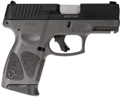 Taurus G3C Compact Pistol 1G3C931G, 9mm, 3.26", Gray Polymer Grips, Black Tenifer Slide, 12 Rds