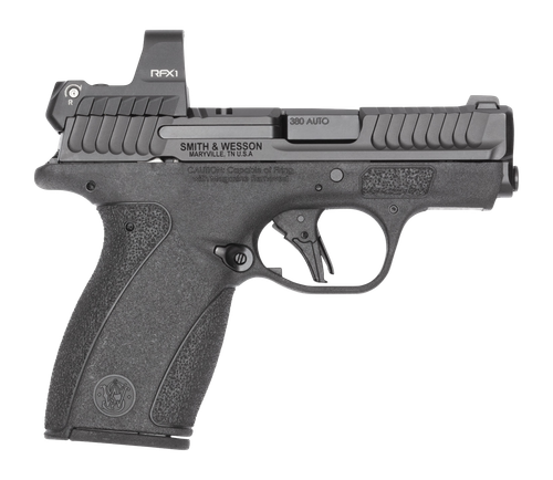 Smith & Wesson M&P Bodyguard 2.0 Pistol 14785, 380 ACP, 2.75", Black Poly. Grips, Serrated Black Armornite SS Slide, w/RFX1 Green Dot Sight, 12 Rds