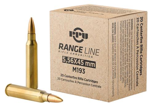 Prvi Partizan Rifle Ammunition PPR556, 5.56mm, Full Metal Jacket Boat Tail, 55  GR, 20 Rd/bx