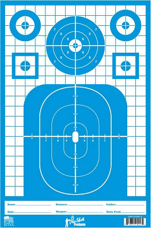 Pro Shot Products 12" x 18" Splattershot Tactical Precision Target Heavy Tag Paper, 8 Pack (TACTPRECBLUE)