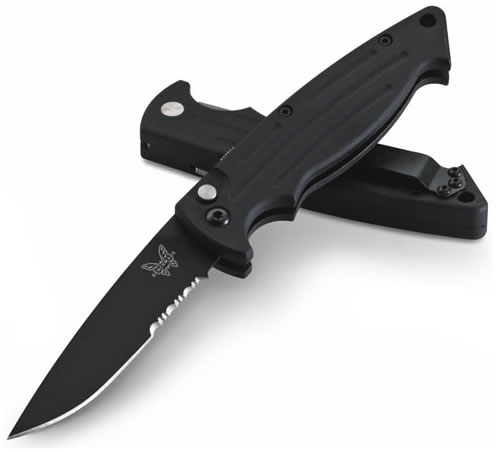 Benchmade Mini-Reflex Auto-Open Folding Knife w/Stainless Steel Drop Point Blade (2551BK)