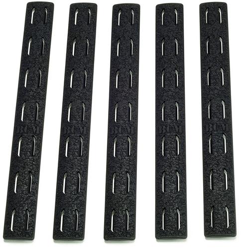 Bravo Company BCM KeyMod Rail Panel Kit, 5.5", Black, 5 Pack (KMR-RP-BLK-5)