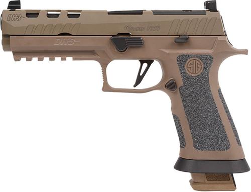 Sig Sauer P320X5 DH3 OR Semi-Auto Pistol 320X5-9-DH3, 9mm, 5 in, Coyote Tan Grip/Slide, X-Ray3 Night Sights, 21 Rds