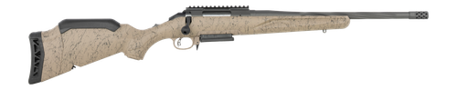 Ruger American II Ranch Rifle, 22 Creedmoor, 16.40", FDE Splatter Gen II American Stock, Gun Metal Gray Cerakote, 3 Rds