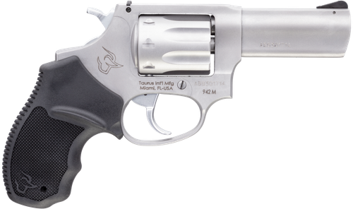 Taurus 942 Revolver 2942M039, 22 WMR, 3", Black Polymer Grip, Matte Stainless Finish, 8 Rd