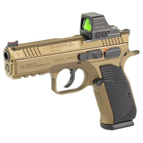 CZ CZ Shadow 2 Compact Pistol 86155, 9mm, 4in, Bronze Steel Frame, w/Holosun 508T, 15 Rds