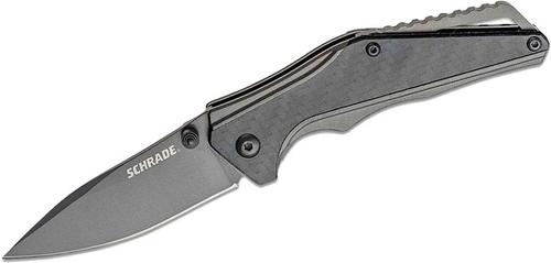 Smith & Wesson Schrade Ultra-Glide Folding Knife w/Gray Plain Blade & Ti-Nitride Handle w/Carbon Fiber Inlays (1084292)