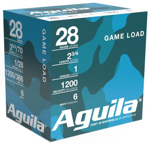 Aguila Birdshot Standard Velocity Shotshells 1CHB2836, 28 Gauge, 2-3/4", 1 oz, 1200 fps, #6 Lead , 25 Rds/box