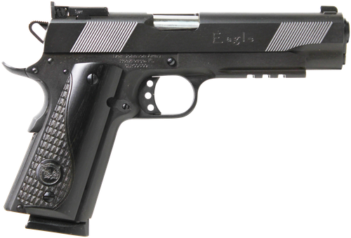 Iver Johnson 1911 A1 Eagle LR Pistol EAGLELR, 45 ACP, 5in, Black Dymondwood w/ Dual Texture, Matte Blued Finish, 8 Rds