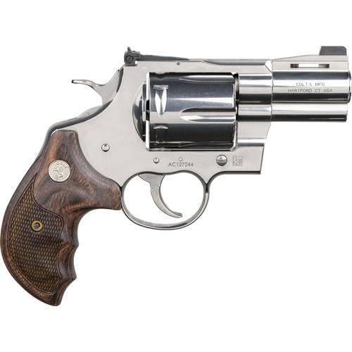 Colt Anaconda Revolver, 44 Rem Mag, 2.5", Walnut Grips, Stainless Finish, 6 Rds